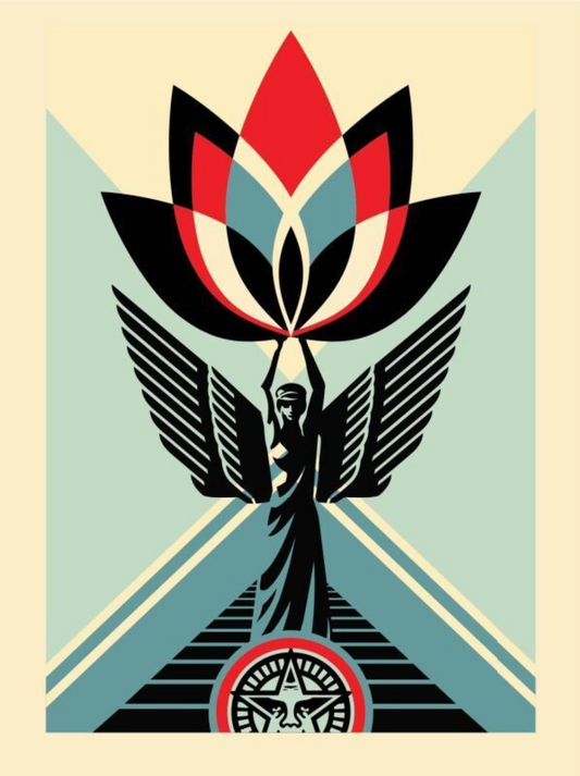 Shepard Fairey Obey Giant Lotus Angel